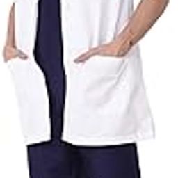 RANK Men's Poly Cotton White Medical Lab Coat | Half Sleeve DoctorApron coat | Hospital Breathable Doctor Apron Uniform Size - M (White)-image-58