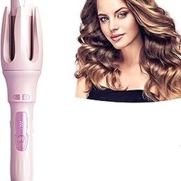 Abhsant Automatic Curling Iron With Comb & Hair Clips 4 Temperature Adjustable Fast Heating Electric Rotary Hair Curler,Negative Ions Curling Wand for Women (PINK)-image-33