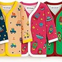 Baby Boys' & Baby Girls' T-Shirt Hosiery Cotton Clothing Jhabla/Vest Front Open T- Shirt with Snap Buttons-7