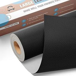 Large Leather Repair Kit, 40 x 160 cm Faux Leather Self Adhesive for Sofas, Handbags, Jackets, Car Seats, Leather Furniture Repair and Renovation Black-image-71