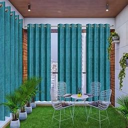 FREDDO HDPE Fabric 90% Sun Blockage Indoor and Outdoor Eyelet Curtains UV and Heat Protection for Balcony and Window, Olive Green Color, 4.5 ft X 7 ft, Pack of 2 Pieces-image-12