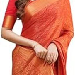 Women's Kanjivaram Silk Saree With Handloom Weaving Work With Blouse-picture-20