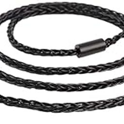 JCALLY Earbuds Replacement Cable 5N OFC 0.78mm 2 Pin Cable Earphone 3.5mm Wire with Microphone (Black)-image-55