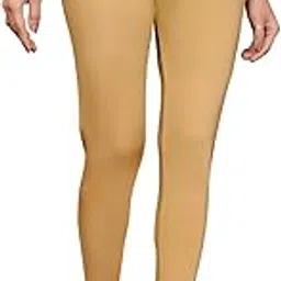 rangita Women Gold Nylon Slim Fit Full Length Shimmer Legging-picture-21