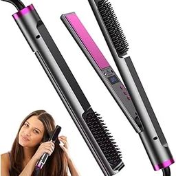 Hair Straightener with LCD Display, 30s Fast Heat Up, 360° Rotating Cord, Auto Shut-off, Temperature Control-image-50