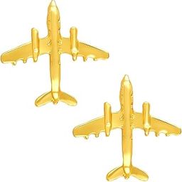 Small Aeroplane Shape Combo of 2 Unisex Lapel Pin Brooch with Gold Plating (CO1105750G)-41