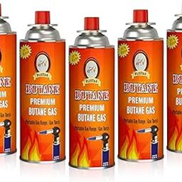 SHIPZEE 225G Refillable Butane Gas Canister - High-Performance Fuel for Lighters, Small Stoves, Flame Torches, Welding, Soldering, Food Baking, and Burners - Safety Release Device Included Pack of 5-picture-28