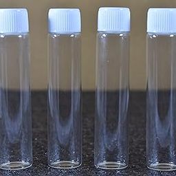 RITEDEAL 10ml Glass bottles/Two dram (40 bottles pack) (10ml / Two Dram) Clear Transparent Homoeopathy bottles/Neutral glass vial with white screw caps-16