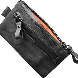Nylon Zip Card Wallet Pouch For Men And Women | Portable Card Holder | Modern Design - Black-43