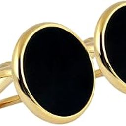 Black Onyx Stone Cufflinks for Men-image-52