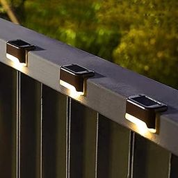 TECH LOGO ELECTRONICS Deck Outdoor Light, Solar Led -Solar Powered Automatic On Off, Motion Sensor- Led Deck Outdoor Light,Garden Light,LED Step Lights (4)-87