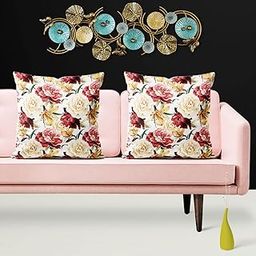 ArtzFolio Roses D2 | Cushion Cover Throw Pillow Cover Case for Sofa & Living Room | Velvet Fabric | 20 x 20 inch (51 x 51 cms); Set of 2 pcs-15