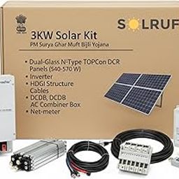 Solruf | 3kW On-Grid Solar System Kit – High-Efficiency N-Type DCR Panels (570–600W) | Inverter + Mounting + Cables | PM Surya Ghar Subsidy | 15-Year Warranty | Easy Installation-image-54