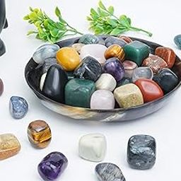 Hindcraft Tumbled Stones - Reiki Chakra Healing - Decorative Pebbles & Vase Fillers - Tumble Stone for Jewellery, Reiki Healing, Vastu Correction - Home Office Decor (250 Gram)-image-95