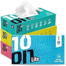 10on Lite Soft Facial Tissues - 2ply, 80 Pulls x Pack of 4, Total 320 Pulls-15
