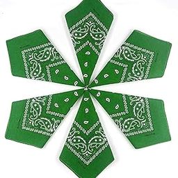 Women's Cotton Bandanas (Green) Pack Of 06-image-19