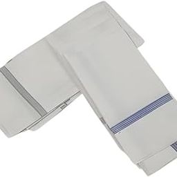 Premium White Cotton Handkerchief with Stripes – Soft, Lightweight & Durable | Multipurpose Hanky for Men, Women & Kids | 100% Cotton | 20x20 inch | Pack of 6-image-66