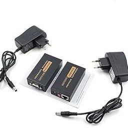 VGA Extender Adapter, VGA Video Extenders over Cat5e/6 Ethernet Cable with Audio Support up to 100M (328ft/100m, Sender+Receiver) PACK OF 1-23