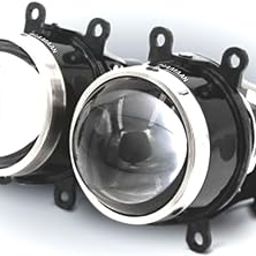 HAMAAN Car Hid Fog Lamp Projector Light 110 Watts 6500k, Range 600 Mtr Throw Approx For Any Car With 3" Space (White, Pair)-21