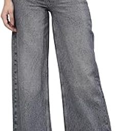 Women's Flared High Rise Dark Blue Jeans-image-54