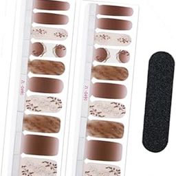 HEAVENGLOW 20Pcs Full Nail Wraps Art Decals Full Cover Nail Decals for Salon Home Women Red-image-23