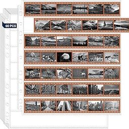 ENPOINT 35mm Film Sleeve 135-7, Pack of 60 Acid Free 35mm Film Holder Negative Sleeves for Film Negative Storage, Up to 2520 Frames-image-79