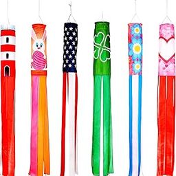 Trademark Innovations 60" Spring and Summer Theme Windsocks - Set of 6 - Blows in The Wind-image-27