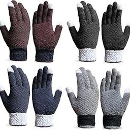 Touch Gloves/Woolen Women Touchscreen Hand Gloves for Winter/Touchscreen Compatible/Warm & Soft-image-63