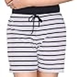 Women's Cotton Printed Grey Regular Shorts // Lounge Shorts-image-97