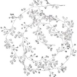 Samyak Women Diamond Looking Pearl Vine/Chain Wedding Bridal Bridesmaid Hair Tiara Accessory Jewellery, 50 Cm-image-48