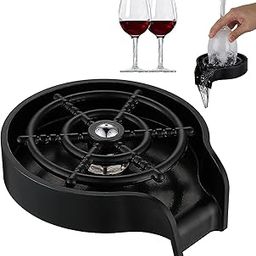KRUPANIDHI Glass Rinser for Kitchen Sink, Cup Cleaner for Sink, Faucet Bottle Washer Sink Attachment, Automatic Flushing Gadgets for Home, Bar, KTV, Restaurants, Cafes (Black)-image-50