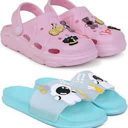 Combo Pack of 2 Slipper/Flip Flops/Slides/Clogs/Sandals with Adjustable Back Strap for Women (WCL-123,Tra-Space)-image-8