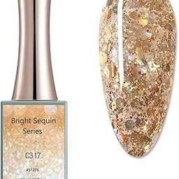 CANNI 16ml Gel Large Bottle Bright Sequin Series Gel nail polish shining color gel Soak off Varnish Need UV Light to Cure the VU Gel Polish C317-image-50