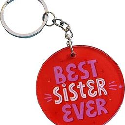 Raksha Bandhan Gift | ‘Best Sister Ever’ Acrylic Keychain for Sister, Behan | Thoughtful Keepsake Gift for Rakhi | Multicolor | 5 x 5 cms-image-20