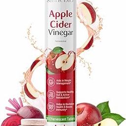 Appetite Suppressants Sainebio Apple Cider Vinegar Effervescent Tablets - 500mg with Pomegranate, Beet Root & B-Vitamins | Supports Weight Management Liver Detox, Digestion, Liver Cleanse, Energy & Metabolism-15