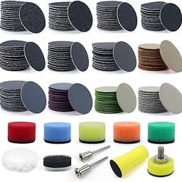 POLIWELL 191 Pcs 1 Inch Sanding Discs, Hook & Loop, 60-10000 Grit Wet/Dry Sandpaper, Aluminium Oxide, Paper Back, Compatible with Rotary Tools & Drill Grinder, Suitable for Wood, Metal, Jewelry-10