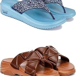 Women's Sandals | Lightweight Wear| Stylish & Easy to Wear For Women'S PCV-SAN-(2-COMBO)-1888-1890-image-99
