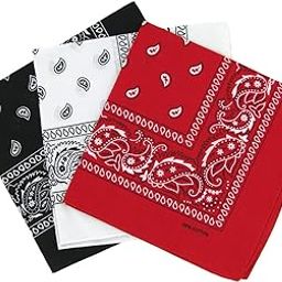 1s, 6s, 9s or 12 Pack Cowboy Bandanas with Original Paisley Pattern-image-31