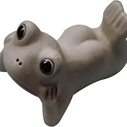 ARTISOUL® Ceramics Frog Tea Pet Figurine Small Animal Statues Elegant Accessory Lovely Style C | Home Decor | Figurines-image-64