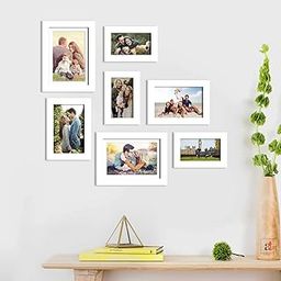 Art Street White Photo Frame Set of 7 for Home Decor (White, 4x6, 5x7, 6x8 Inches)-image-1