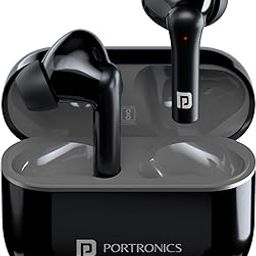 Portronics Harmonics Twins S6 TWS Earbuds with 50Hrs Playtime, Low Latency, Auto ENC, Quad Mics, 10mm Drivers, IPX4 Water Resistant, ASAP Charge, BT5.3, Touch Control, Type C Charging Port(Black)-image-21