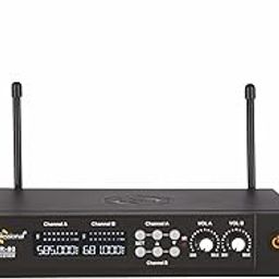 Studiomaster XR-80 HH Dual Channel UHF Wireless Microphone System – 2 Wireless Mics with Receiver for Presentations, Singing & Announcements.-image-23
