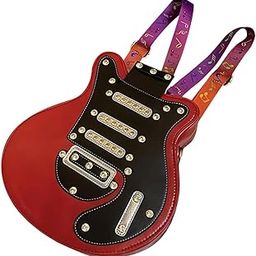Women Guitar Shaped Backpack Adjustable Shoulder Straps for Office Traveling Red-image-56