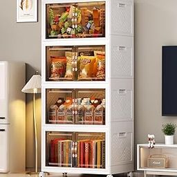 KOIOS Foldable & Stackable Organizer Stackable Wardrobe Storage Box Foldable Clothes Shelf Baskets Folding Containers Bins Cubes Office Bedroom & Bathrooms-image-5