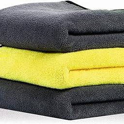 RIMDIXA Car Accessices Cleaning 800 GSM Microfiber Towel for Car Cleaning and Detailing - Dual Sided, Extra Thick Plush Microfiber Cloth 40cm x 40cm (Pack of 1)-32