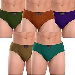 Cupatex Mens Inner Elastic Cotton Multicolour Briefs for Men (Pack of 5)-5