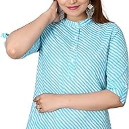 Women's Cotton Herringbone Regular Kurti-image-15