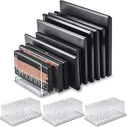 BY ALEGORY Acrylic Makeup Storage Eyeshadow Palette Organizer w/Removable Dividers 10 Space Display Case Fits Virtually All Blush Powder Pallet Sizes (3)-image-18
