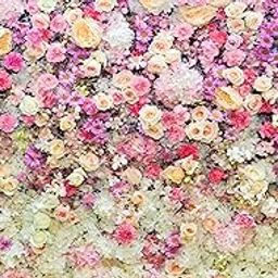 Backdropon Floral Backdrop Spring Roses Flowers Wall Photography Background for Wedding Baby Shower Bridal Birthday Party Decoration Banner Photo Studio Props Size 5Feet Height and 8Feet Width(5 * 8)-image-97