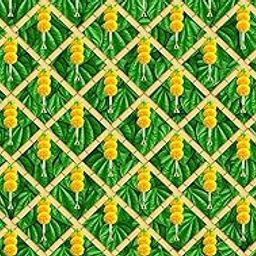 Ashvath Fashion Marigold Flower with Betel Leaf Design Backdrop Curtain for Decoration Backdrop Cloth for Pooja Decoration Traditional Fabric-Polyster -Size 5 Feet Height and 8 Feet Width(5 * 8)-image-89